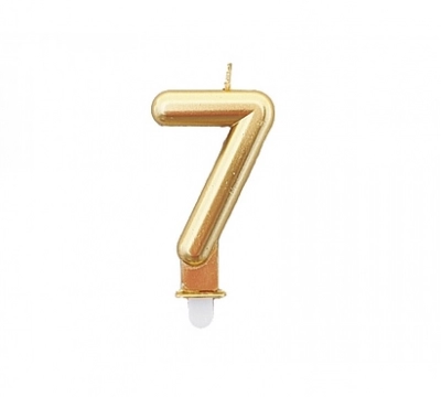 Sviečka 7 zlatá